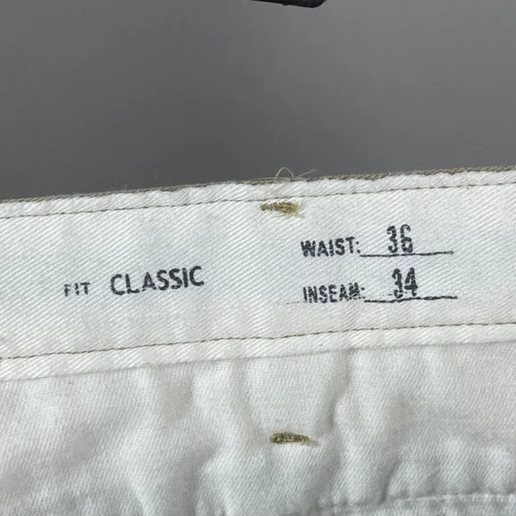 NEW Eddie Bauer Pants Mens 36 brown khaki chino straight leg outdoor casual - Picture 5 of 11